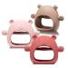 Bazzle Baby Teething Toys and Rattles for Baby 0-12 Months Infants Baby Chew Toys for Sucking Needs Silicone Sensory Teething Pacifiers for Baby Baby Gift (Bear Buddy)