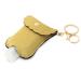 Leather Hand Sanitizer Holder Keychain with 2oz Squeeze Bottles (o green)