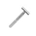Steel Razor Mens Safety Shaving Razors Double Shaver Razor for Men Shaving Face Feeling Textured Design Razor Double-edge Safety Razor Solid Wood Razor Shaver Bracket Man Wooden 1 Count (Pack of 1) Silver