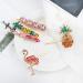 Flamingo Pineapple Rhinestone Hair Barrettes - Pack of 6 | Hair Accessories for Women and Girls - Buy Online on SooperMarket.com