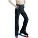 LIUHUO Men's Plain Black Figure Skating Pants Black 140