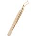 Professional Stainless Steel Eyelash Extension Tweezers - Durable & Precision Beauty Tools - Golden Edition - Buy Online on SooperMarket.com