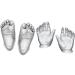 BabyRice New Baby Casting Kit with Brushed Pewter 3D Frame - Silver Paint, White Mount and Backing - Buy Online on SooperMarket.com