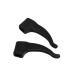 osiuujkw Silicone Ear Clip with High Applicability - Glasses Comfort and Safety with Non-Slip Glasses Accessories Made of PVC Black
