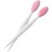 Silicone Lip Brush & Double-Sided Nose Scrubber - 2PCS Soft Blackhead Cleaner for Flawless Skin - Buy Online on SooperMarket.com