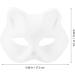 AOKWAWALIY 5pcs White Cat Masks | Blank DIY Halloween & Cosplay Half Face Masks | Perfect Masquerade Party Supplies - Buy Online on SooperMarket.com