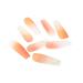 Brishow Heart Long Orange Ballerina Press-On Nails - 24PCs Acrylic Artificial Fingernails for Women & Girls - Buy Online on SooperMarket.com