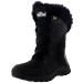 POLAR Womens Quilted Faux Fur Cuff Winter Duck Rubber Sole Durable Snow Rain Outdoor Boots 5 Black