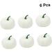 IMIKEYA 6pcs Halloween Pumpkin Crafts Halloween Foam Pumpkins White Pumpkins Orange Decor Simulation Artificial Pumpkin Painted Pumpkins Fake Pumpkins Diy Shape Mini Decorations - Buy Online on SooperMarket.com