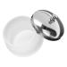Healeved Nail Art Crystal Cup Decorative Monomer Dish Liquid Containers Manicure Tool Dappen Dish with Lid Nail Art Cleaning Tool Glass Cleaning Cup Stainless Steel Mixing Cup Carved