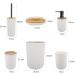 Six-Piece Black Bathroom Storage Kit | Trash Can Soap Dish & Toothbrush Holder | Stylish & Functional Toiletries Organizer - Buy Online on SooperMarket.com