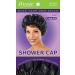 Black Vinyl Extra Large Shower Cap with Elastic Band - Won't Fall Off - Buy Online on SooperMarket.com