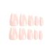 Medium Press on Nails - 24 Pcs Square False Nails with Glossy White French Tips | Stick on Acrylic Nail Designs for Women - International Shipping Available - Buy Online on SooperMarket.com