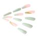 Brishow Coffin Artificial Nails - Long Pink Green Bellarina Acrylic Press-On Nails - 24pcs for Women & Girls | International Shipping - Buy Online on SooperMarket.com