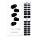 ohora Semi Cured Gel Nail Strips (N Onyx) - Works with Any Nail Lamps Salon-Quality Long Lasting Easy to Apply & Remove - Includes 2 Prep Pads Nail File & Wooden Stick - Black