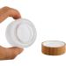50g 50ml Frosted Glass Cream Jar Cosmetic Container with Inner Liners and Natural Bamboo lids Refillable Straight Sided Glass Cosmetic Jars Travel Toiletries Bottle Sample Jars for Lotion Cream - Buy Online on SooperMarket.com