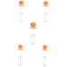 Toyandona 5st Baby Medicine Feeder Squeeze Feeder for Baby Food Schnuller Medicaments Born in Fruer Schnuller Infant Medicine Hakaa Pacific Guard Silicone Juice newborn Pets 14x4.6x4.6cmx5PCs Orangex5Stk