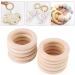 50 Unfinished Natural Wood Rings - 50mm DIY Craft Accessories for Jewelry Bracelets & Garlands - Buy Online on SooperMarket.com