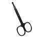 Stainless Steel Nose Hair Scissors Professional Ear and Nose Hair Trimming Scissors Curved Safety Blades with Rounded Tip for Eyebrows Eyelashes and Ear Hair (Black)