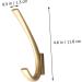 Cabilock 2pcs Coat Hook Bath Towel Hooks Metal Coat Hanger Wall Coat Hanger Towel Wall Hooks Hat Office Robe 11.8X1.3X1.3CMx2pcs Goldenx2pcs - Buy Online on SooperMarket.com