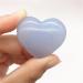 Meditation Stone 1 Pack Natural Large Blue Chalcedony Heart Crystal Gem Meditation Treatment - Buy Online on SooperMarket.com