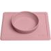ezpz Mini Bowl (Blush) - Silicone Suction Bowl for Infants + Toddlers with Built-in Placemat - Includes Reusable Travel Bag - Buy Online on SooperMarket.com