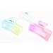Zac's Alter Ego Set of 6 Large 8.5cm Assorted Translucent Two Tone Pastel Matte Finish Rectangular Clamps - Buy Online on SooperMarket.com