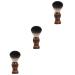 Beavorty 3st mini eggs to make black axle nut for bicycle witch pencil Styling beard men Bartbrush soft fur cleaning brush beauty-tools man shaving brush wood wood as shown x 3 pieces 11x3.2cmx3pcs