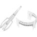 Tiuimk Stainless Steel Eyebrow Caliper Set with Removable Ruler Arm - Silver + Eyebrow Stencils - Microblading Tool for Precise and Easy Tracing - Perfect for Makeup Artists and Beginners - Buy Online on SooperMarket.com