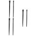 Healeved 9 Sets Women Eyeliner Brush Wood Makeup Tool Multi Function Eyebrow Brush Black