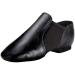 Linodes (Tent Leather Upper Jazz Shoe Slip-on for Women and Men's Dance Shoes 8 Women/7.5 Men Black