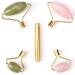 Jade Rose Quartz Roller Kit | 3 Changeable Heads Facial Roller for Glowing Skin - Shop Internationally - Buy Online on SooperMarket.com
