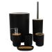 Bathroom Toiletries Six-piece Bathroom Storage Kit Trash Can Soap Dish Toothbrush Holder(Black) As shown Black