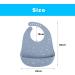 Vicloon Silicone Baby Bib | Waterproof Weaning Bib with Food Catcher Pocket | Adjustable Toddler Feeding Bib - Pink/Blue/Grey - Buy Online on SooperMarket.com