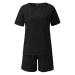 Ladies Casual Black Cotton Linen Two Piece Shorts Suit - Medium - Buy Online on SooperMarket.com