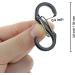 Mini Black Aluminum Carabiner Snap Hook for Fishing/Camping - Outdoor Sports Keychain - Buy Online on SooperMarket.com