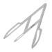 Tiuimk Stainless Steel Eyebrow Microblading Triangle Ruler - Silver