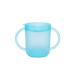 TalkTools Recessed Plastic Lid Cup with Handles | Break Resistant | Self-feeding - BPA Free - 2 Lids - Light Blue
