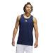 adidas Men's Heathered Tank Top Large Collegiate Navy