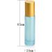 Tianzd 10ml Blue Glass Roller Bottles - 6 Pack with Gold Caps | Ideal for Essential Oils & Roll-On Applications | Includes Funnel Opener - Buy Online on SooperMarket.com