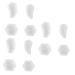STOBOK 12 Pcs Pendant Mold Silicone Molds Keychain Pendant Epoxy Mold Jewel Silicone Mold Accessories Gem Whitex3pcs 5.5X3CMx3pcs
