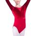Libaobaoyo Girls Long Sleeve Velvet Ballet Leotard | Dance Costume 5-6 Years Red - Buy Online on SooperMarket.com