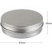 Zeoabsy 10-Piece 100ml Silver Aluminum Tins - Screw-Top Containers for Cosmetics Candles & Ointments | Includes 5 Spatulas & 1 Etiquette - Buy Online on SooperMarket.com