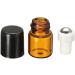 Mini Amber Glass Bottles - 12pcs 3ml Portable Containers for Cosmetics & Travel | Perfect for Samples & Roll-On Use - Buy Online on SooperMarket.com