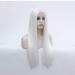 Buy SHIYID White Long Synthetic Lace Front Wig | Heat Resistant Silky Straight Wig for Women - International Shipping Available - Buy Online on SooperMarket.com