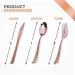 125 Disposable Heavy Duty Rose Gold Plastic Forks - Elegant Silverware for Catering, Events, Parties, Weddings - Stock Your Home - Buy Online on SooperMarket.com