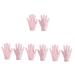 minkissy 4 Pairs Nourishing Care Gloves Moisturizing Gloves Hydrating Gloves Pedicure Foot Spa Moisturizing Spa Gloves Lotion Gloves Gel Spa Gloves Dry Hand Heel Hand Gloves Pink Miss Sebs