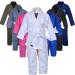 Jayefo Kids Brazilian JIU Jitsu GI for Boys and Girls IBJJF Legal BJJ Lightweight Soft Preshrunk Grappling Children Youth MMA Free White Belt-1 Year Warranty White/Gold K00