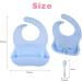 Vicloon Silicone Baby Bib 2PCS | Waterproof Baby Feeding Bibs with Fork Spoon | Adjustable & Easy to Clean | Wide Food Catcher Pocket | Unisex Toddler Bibs - Blue-Dark Green - Buy Online on SooperMarket.com