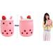 SPIRTUDE 2Pcs Boba Plush Set - Cute Strawberry & Brown Bubble Tea Stuffed Plushies 24cm - Soft Squishy Pillow for Kids Girls - Buy Online on SooperMarket.com